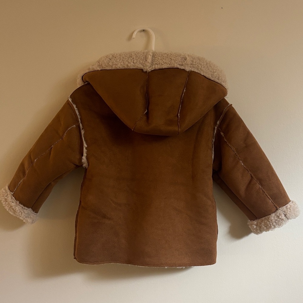 2T Mango faux shearling and suedette coat - Picture 5 of 8